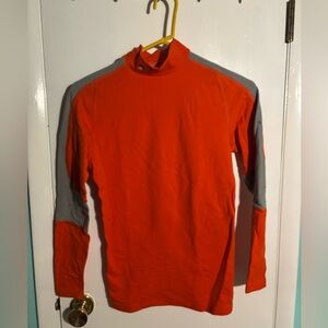 Orange and Gray Thermal Long Sleeve Shirt